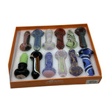 4" Apex Glass Design Hand Pipes (HPD-465) - Display of 12 (MSRP $24.99 Each)