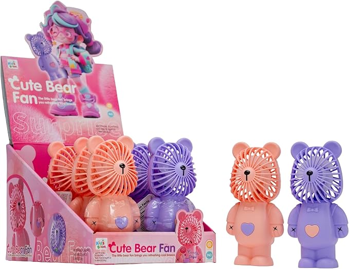 Kids Boom Cute Bear Fan Candy - Display of 8 (MSRP $6.99 Each)