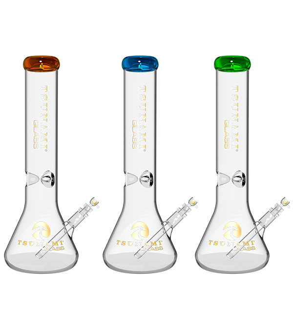 Tsunami 15in Glass Water Pipe Beaker Base Ice Catcher (MSRP $79.99)