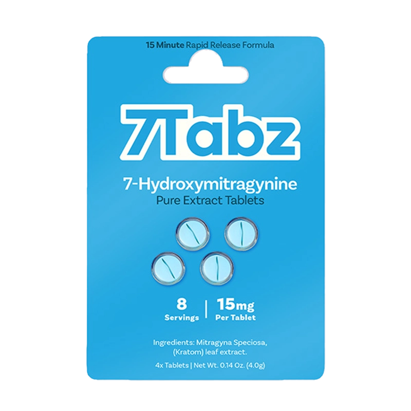 7Tabz 7-Hydroxymitragynine Pure Extract 15mg Tablets - 4 Pack/Display of 10 (MSRP $29.99 Each)