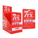 7rx Chill Pseudo Chewable 3pk Tablets 30mg - Display of 20 Packs (MSRP $39.99 Each)