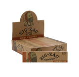 Zig Zag Unbleached Rolling Papers King Slim - Display of 24