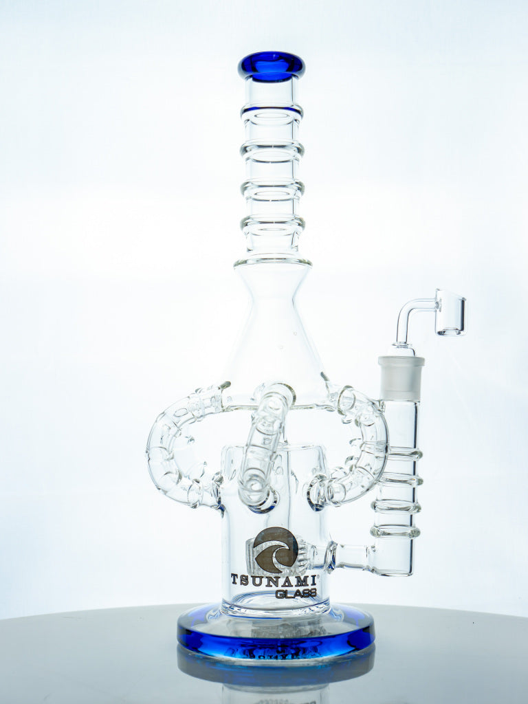 Tsunami 14in Glass Water Pipe Shower Head Octopus (MSRP $179.99)