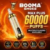 Booma Max Plus 60K Puffs 45mL DTL Dispoable Vape - Display of 5