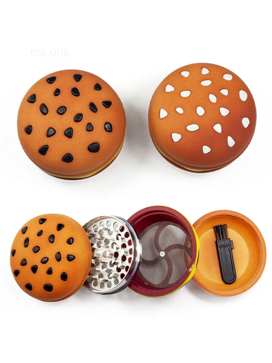 Crushers Grinder Hamburger Shape 4 Parts - Display of 6 (GR745)