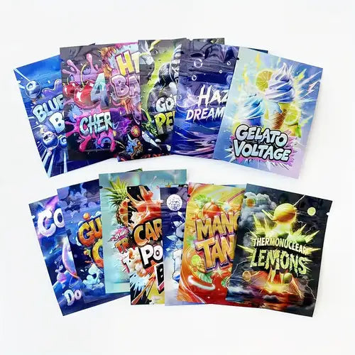 1g Stash Mylar Bags Assorted Designs - 100 Count Bundle ($24.99 MSRP)