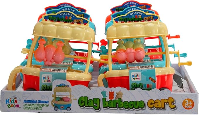 Kids Boom Clay Barbecue Cart Candy - Display of 6 (MSRP $8.99 Each)