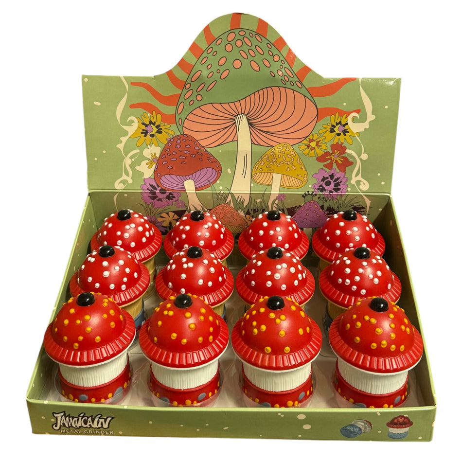 Crushers 40mm Mushroom Design GR9027 12ct Display