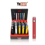 Yocan Ari 2.0 510 Cartridge Battery Mixed Colors - Display of 20