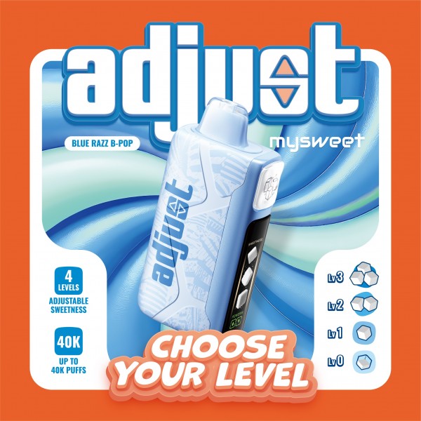 Adjust MySweet 40K Puffs 20mL Disposable Vape - Display of 5 (MSRP $24.99 Each)