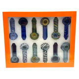 3.5" Apex Glass Screen Hand Pipes (HPD-303) - Display of 12 (MSRP $19.99 Each)