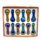 Apex 4 Inch Assorted Color Glass Hand Pipe 12ct Display