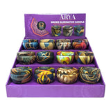 Arya Odor Eliminator Natural Fragrance Candles 12CT Display