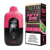Fruitia x Fifty Bar 20K Puffs Disposable Vape - Display of 5 (MSRP $19.99 Each)