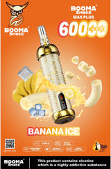 Booma Max Plus 60K Puffs 45mL DTL Dispoable Vape - Display of 5