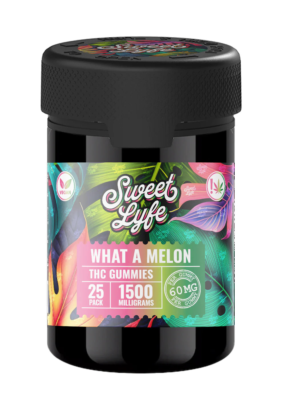 Sweet Lyfe THC Gummies 25 Pack 1500mg Jar 60mg Per Gummy (MSRP $29.99)