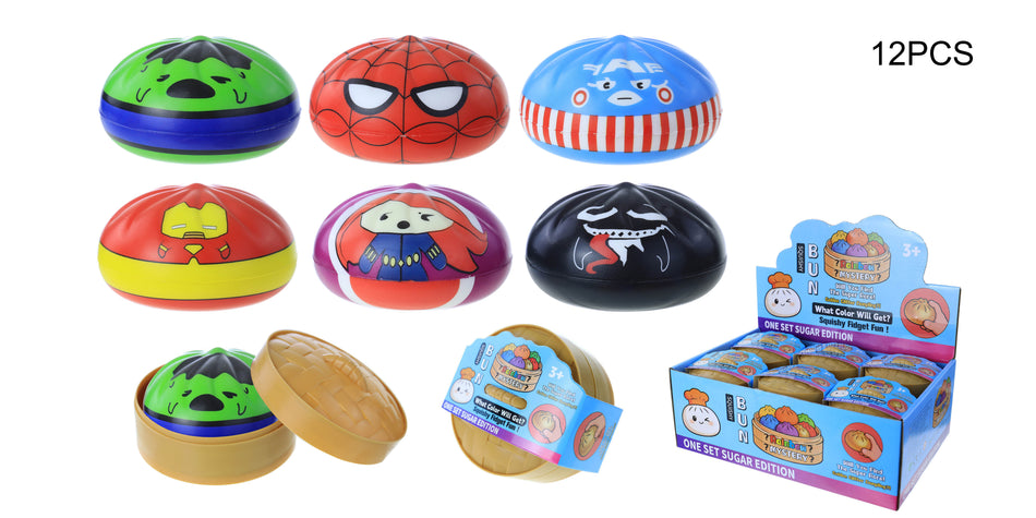 Rainbow Mystery Marvel Dumpling Squishy - Display of 12