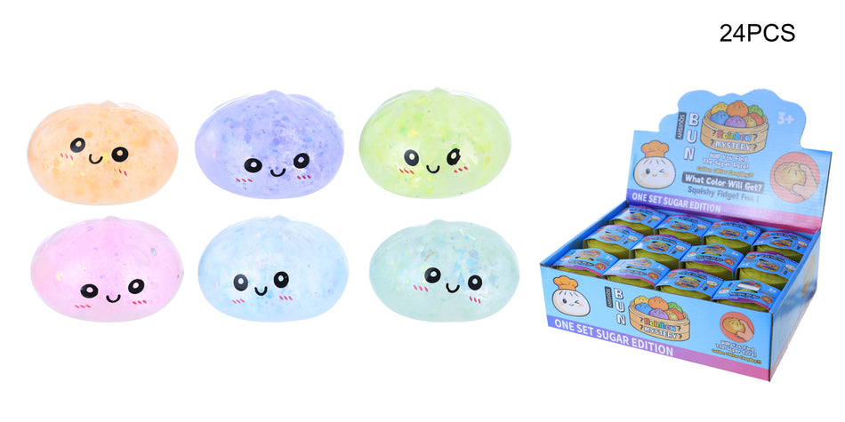 Rainbow Mystery Mini Pastel Dumpling Squishy - Display of 24