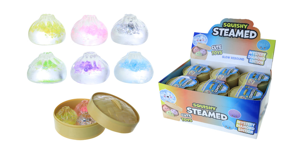 Squishy Steamed Slow Rebounding Gem Dumpling Display of 12