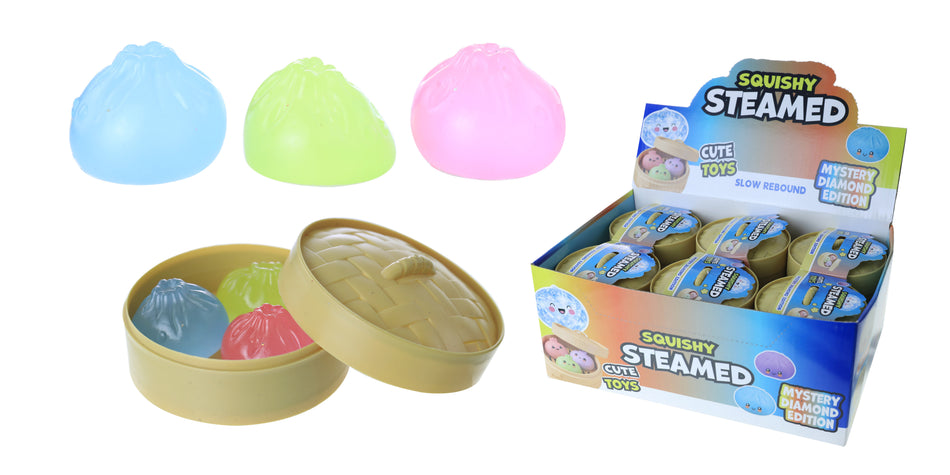 Squishy Steamed Pastel Dumpling - Display of 12