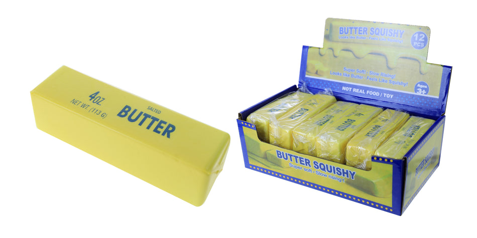 Butter Squishy Yellow Slow-Rising - Display of 12