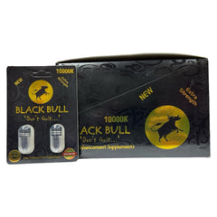 Black Bull 10000K Male Enhancement Pills - Double Pill 24 Piece Display