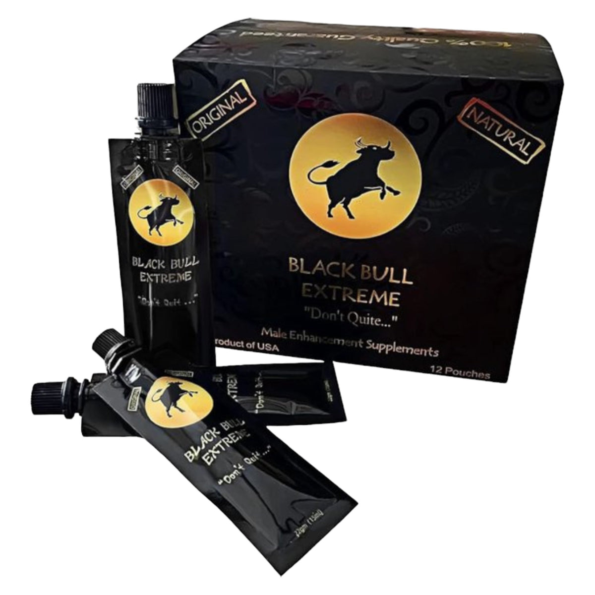 Black Bull Extreme Honey Male Enhancement 12 Pouches Display