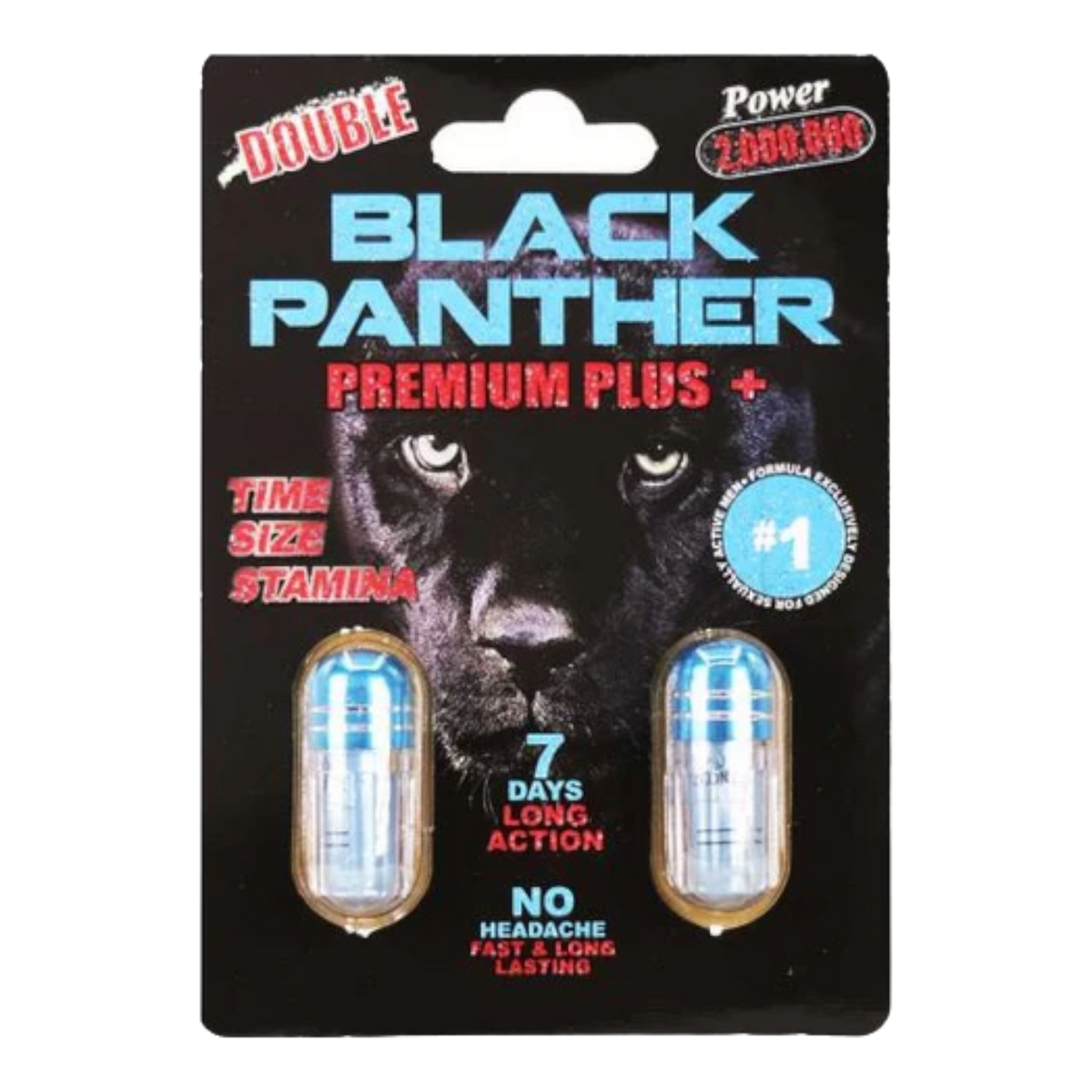 Black Panther 2,000,000 Male Enhancement Pills - Double Pill 24 Piece Display