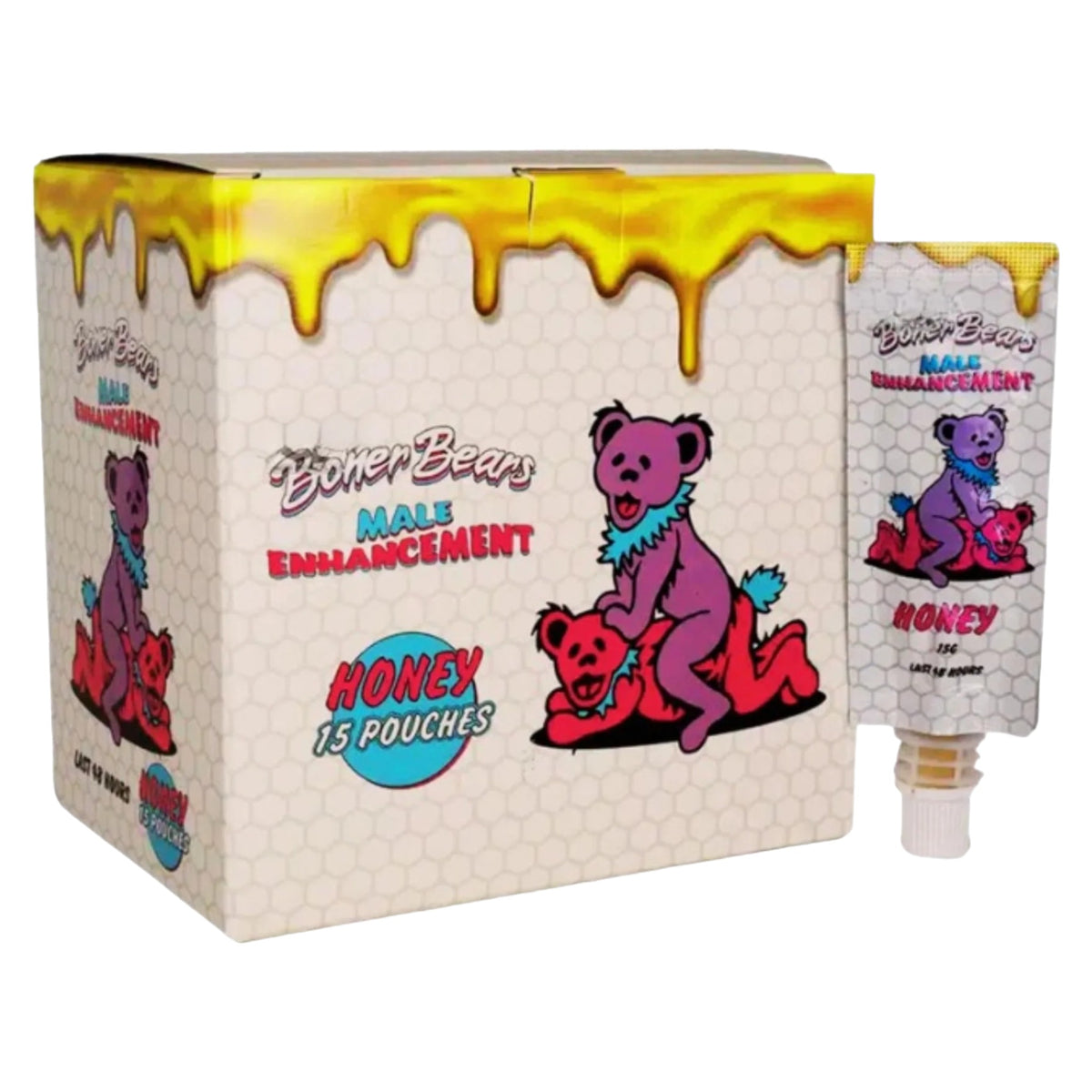 Boner Bears Male Enhancement Honey 15 Pouches Display