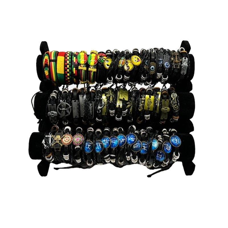 Rope Pull Tie Bracelet 50ct Display