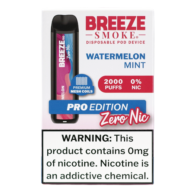 Breeze Pro Edition 0% Nicotine - Display of 10 (MSRP $17.99 Each)