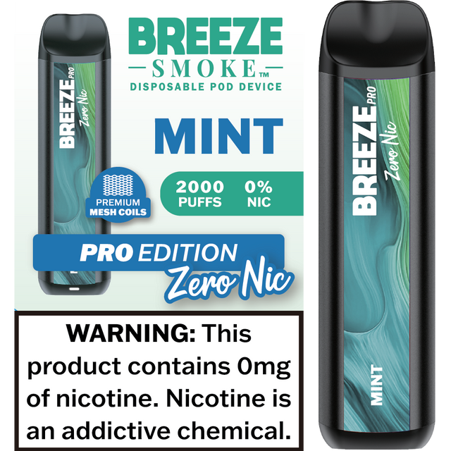 Breeze Pro Edition 0% Nicotine - Display of 10 (MSRP $17.99 Each)