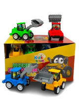Kids Boom Bucket Excavator Candy Car - 16 Piece Display