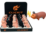Clickit Pig Double Flame - Display of 20 (MSRP $19.99 Each)
