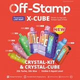 Off-Stamp X Cube Crystle By Lost Mary 35K Puffs Disposable Smart Kit - Display of 5 (MSRP $29.99 Each)