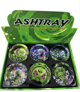 Glass Ashtray Alien Design - Display of 6