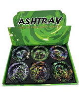 Glass Ashtray Kush Design - Display of 6