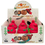 Santa Design Grinder 4 Parts 63mm - Display of 6