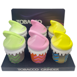 Ice Cream Design Grinder 4 Parts 63mm - Display of 6