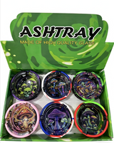 Glass Ashtray With Silicon Sleeve Mushroom Design - Display of 6
