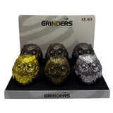 Chrome Owl Design Grinder 63mm - Display of 6