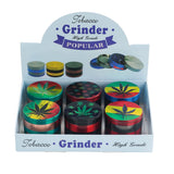 Rainbow Rasta Design Grinder 60mm - Display of 6