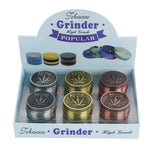 Bronze Rasta Design Grinder 50mm - Display of 6