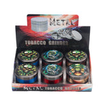 420 Skull Design Grinder 63mm - Display of 6