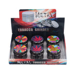 Colorful Leaves Design Grinder 55mm - Display of 6