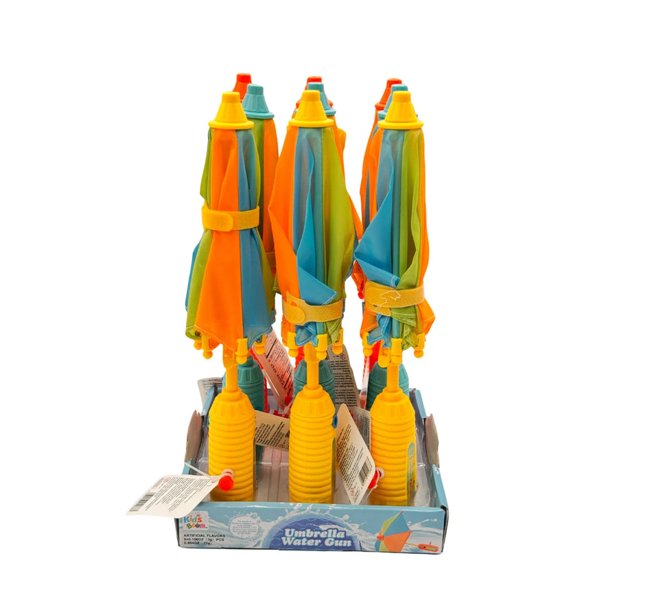 Kids Boom Umbrella Water Gun Candy - Display of 9 (MSRP $8.99 Each)