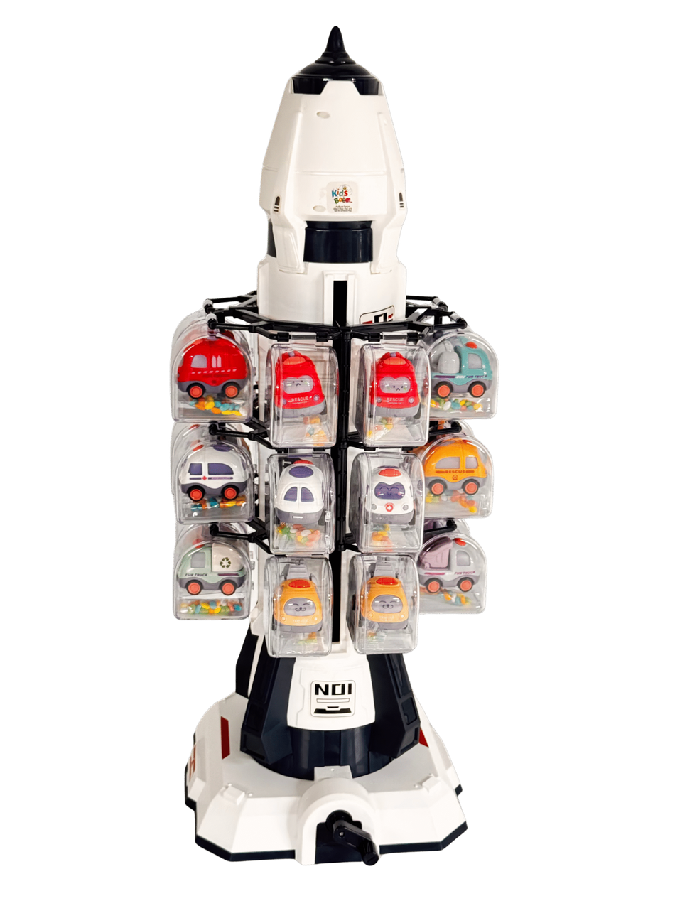 Kids Boom Rocket Display with Happy Car Candies - Display of 96 (MSRP $6.99 Each)