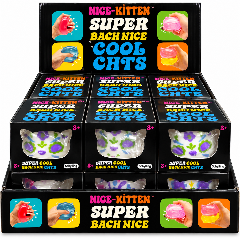 Nice Kitten Viral Stress Toy - Display of 12