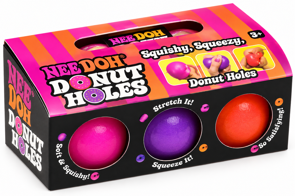 NeeDoh Nice Dohnut Holes Squishy - Box of 6