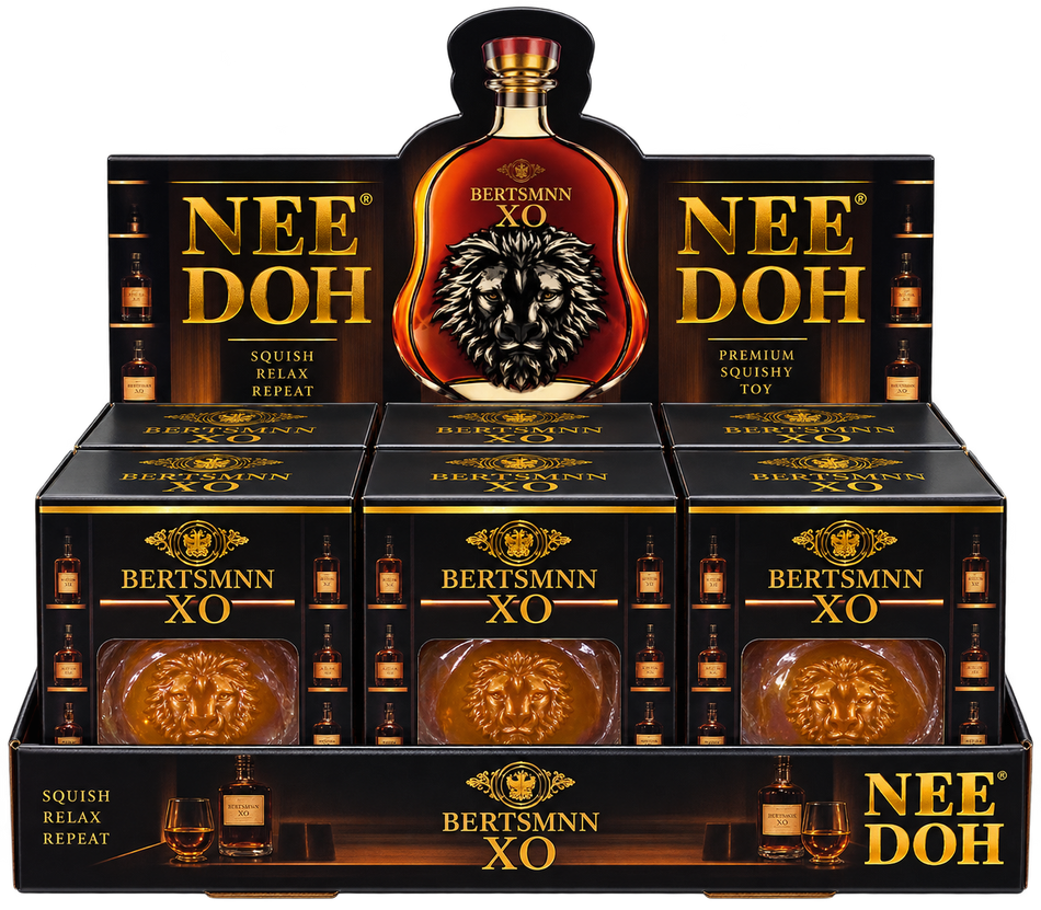 NeeDoh XO Liqour Squishy - Display of 12